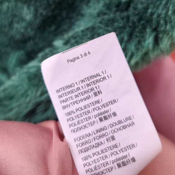 PINKO Stendino Colorblock Faux Fur Double Breasted Coat - Picture 11 of 12